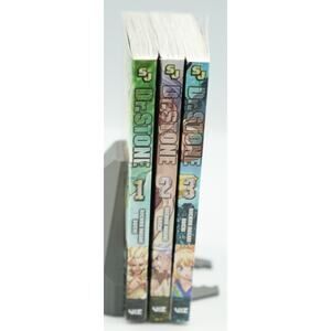 Dr. Stone Manga Vol 1–3 English Set by Riichiro Inagaki VIZ Media Shonen